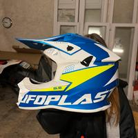 Casco UFO Plast Interpid blu/giallo