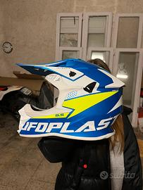 Casco UFO Plast Interpid blu/giallo