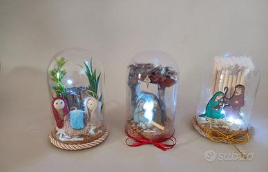natività in campana di vetro