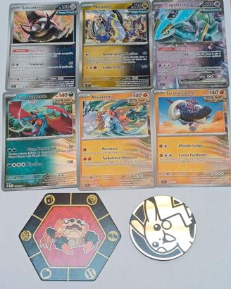 6 carte pokemon+2 monete