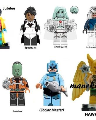 8 minifigure Supereroi Shocker Fantastic tipo Lego