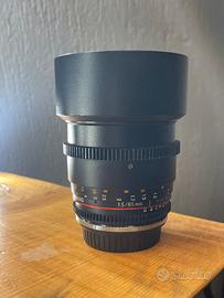 Obiettivo  Samyang 85mm T1.5 AS IF UMC, Canon