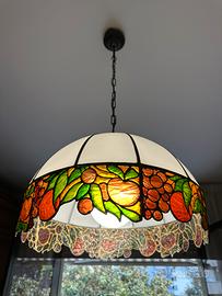 Lampadario vintage stile Tiffany frutta colorata