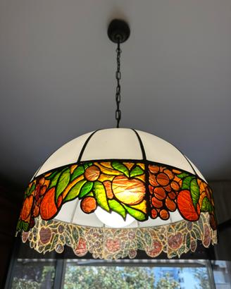 Lampadario vintage stile Tiffany frutta colorata