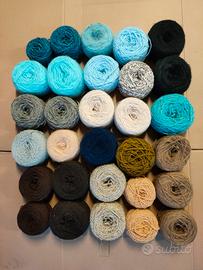 lotto stock lana gomitoli misti