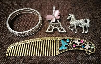 Set Accessori Donna Bracciale + Pettine + 2 Spille