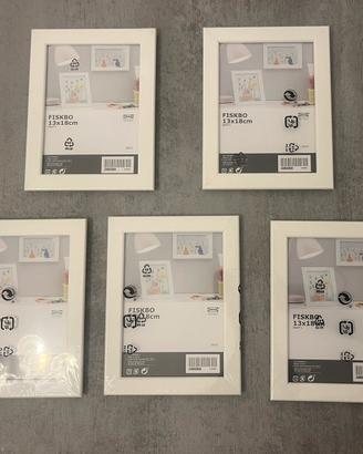 Set cinque cornici bianche IKEA