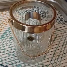 CESTINO PORTA GHIACCIO CON PINZA CRISTALLO