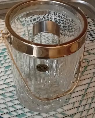 CESTINO PORTA GHIACCIO CON PINZA CRISTALLO