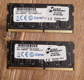 MEMORIA RAM 16 GB MICRO MEMORY DDR4 260 PIN SO-DIM