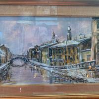 Il Naviglio Grande.   Artista James Vigentini