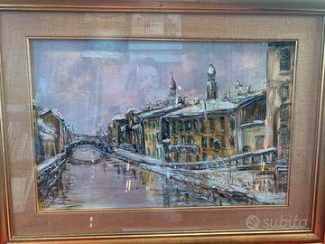 Il Naviglio Grande.   Artista James Vigentini