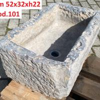 Vasca lavello lavandino lavabo rustica in pietra 1