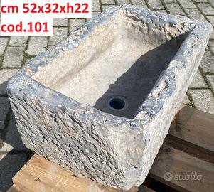 Vasca lavello lavandino lavabo rustica in pietra 1