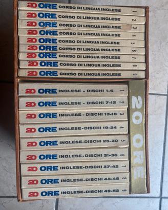 Corso inglese vintage con 52 vinili e 9 libretti