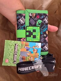 Portafoglio minecraft con tracolla