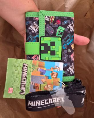Portafoglio minecraft con tracolla