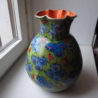 Vaso fiori terracotta decorato