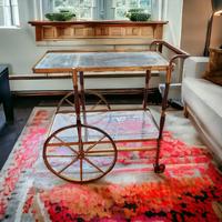 ANTICO CARRELLO BAR DESIGN PORTAVIVANDE ANNI 50 LE