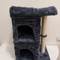 Tiragraffi PawHut con Doppia Cuccia e Lettino