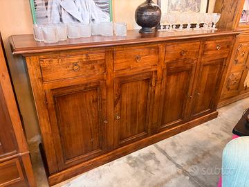 credenza arte povera legno massello 225x50 H115