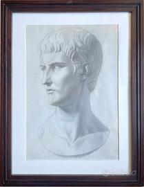 Figura maschile virile antiquariato cornice