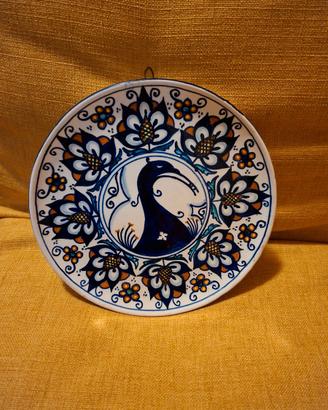 Piatto decorativo vintage in ceramica di Faenza