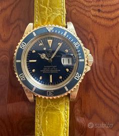 ROLEX SUBMARINER 1680 GOLD/YEAR 1976/BOX & PAPER