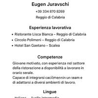 Fulltime-Cameriere, aiuto-pasticcere, barista