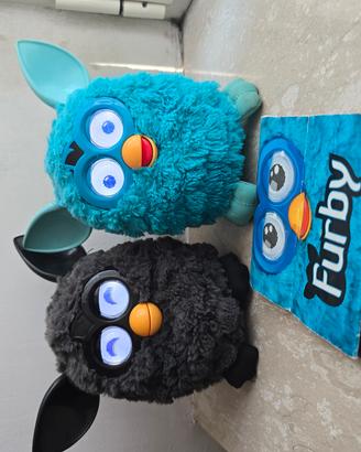 Coppia Furby Hasbro 2012 Blu e Grigio/Nero