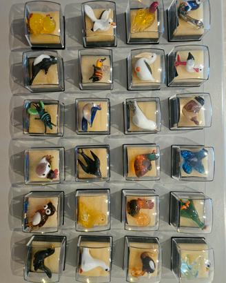 Vetri di murano 24 animali volatili