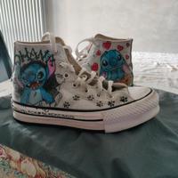 Scarpe converse con disegno Stick 