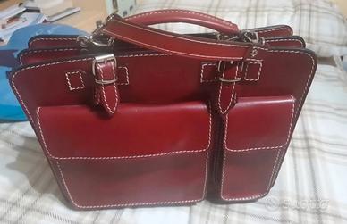 Cartella ufficio/lavoro vera Pelle