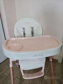 Seggiolone rosa Peg Perego prima pappa follow me m