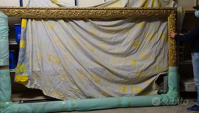 ANTICA CORNICE 300X175 SPECCHIERA DORATA SCOLPITA