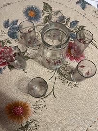 Set di vetrame con fiori