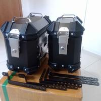 Valigie Laterali Nere in Alluminio per Moto 16L