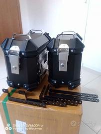 Valigie Laterali Nere in Alluminio per Moto 16L