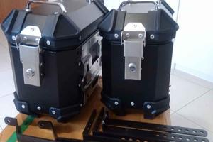 Valigie Laterali Nere in Alluminio per Moto 16L