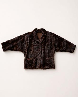 Giacca vintage in vera pelliccia di code di visone