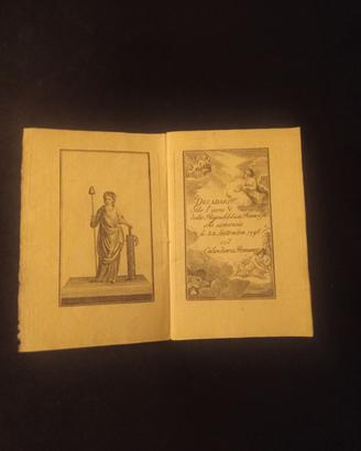 DECADARIO  RIVOLUZIONARIO  FRANCESE (ANNO V) *1796