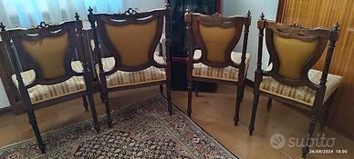 Poltrona e sedie Luigi XV° del '900