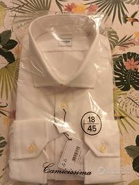 Camicia Non-Iron bianca uomo 45/18 nuova 