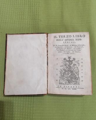 Libro antico 1723 - Opere Burlesche