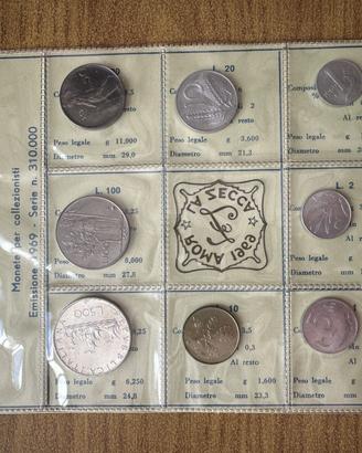 divisionale MONETE FDC ANNO 1969