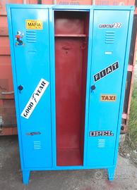 VECCHIO ARMADIETTO METALLICO  blù VINTAGE