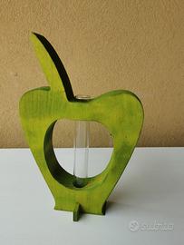 Vaso monofiore in legno