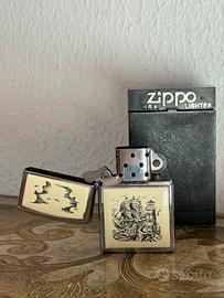 Zippo "Ship & Lighthouse Scrimshaw" (1990)