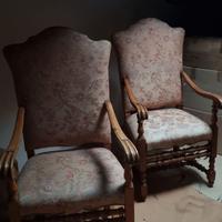 Coppia di Poltrone a rocchetto del XVII Secolo