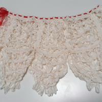 Coprispalle fatto a mano cotone bianco 